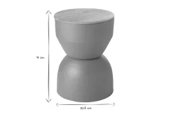 Table d'appoint ronde design avec rangement en métal terre brulée et bois manguier massif D30 cm YOYO