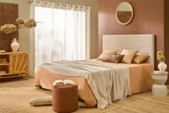 Table d'appoint ronde design avec rangement en métal grège et bois manguier massif D30 cm YOYO