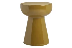 Table d'appoint ronde en métal émaillé bronze D34 cm MOGOU
