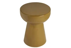 Table d'appoint ronde en métal émaillé bronze D34 cm MOGOU