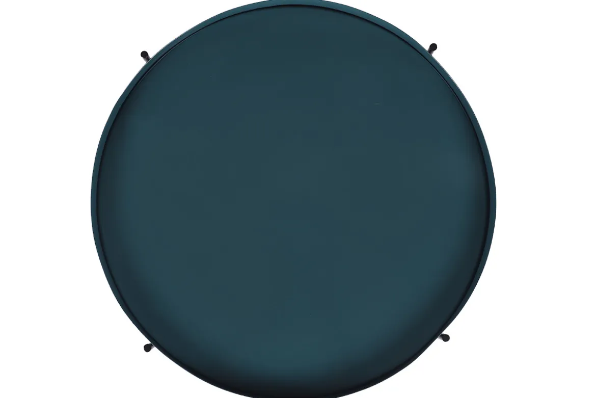 Table d'apppoint ronde avec plateau réversible bleu canard / noir D51 cm SATEEN