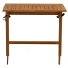 Table de balcon pliante en bois massif L80 cm CARMEN