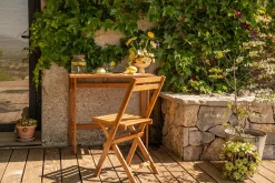Table de balcon pliante en bois massif L80 cm CARMEN