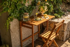 Table de balcon pliante en bois massif L80 cm CARMEN