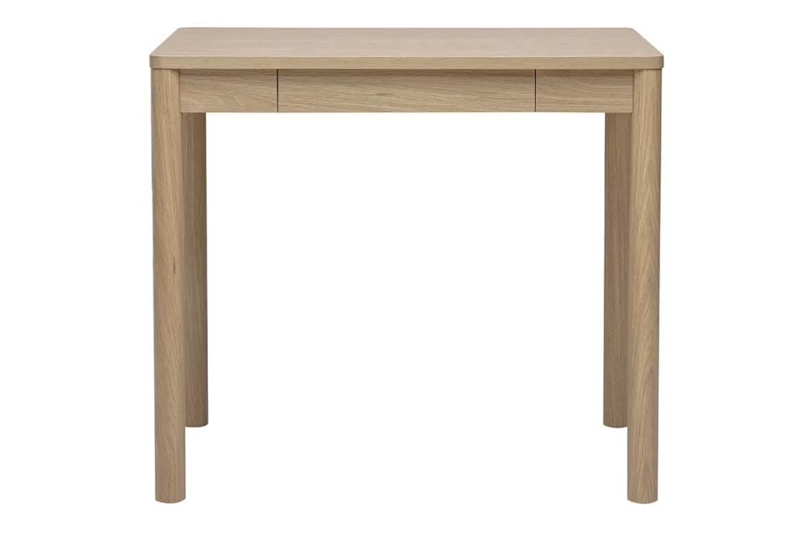 Table de bar avec rangement finition bois clair chêne L100 cm IZZIE