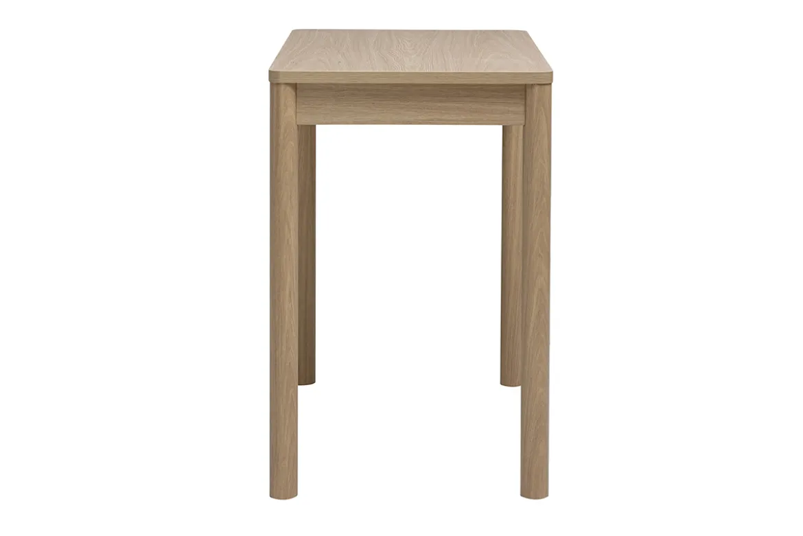 Table de bar avec rangement finition bois clair chêne L100 cm IZZIE