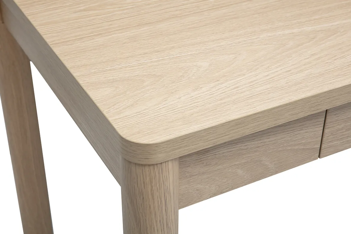 Table de bar avec rangement finition bois clair chêne L100 cm IZZIE