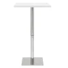 Table de bar design carrée blanche L60 cm JACK
