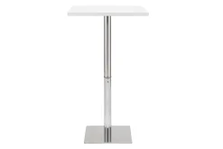 Table de bar design carrée blanche L60 cm JACK