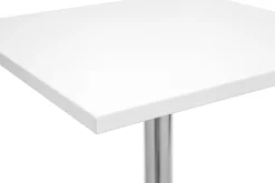 Table de bar design carrée blanche L60 cm JACK