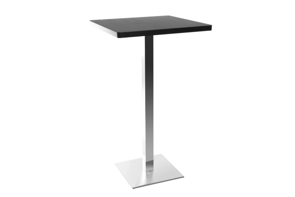 Table de bar design carrée noire L60 cm JORY
