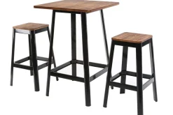 Table de bar design noire L70 cm JONES