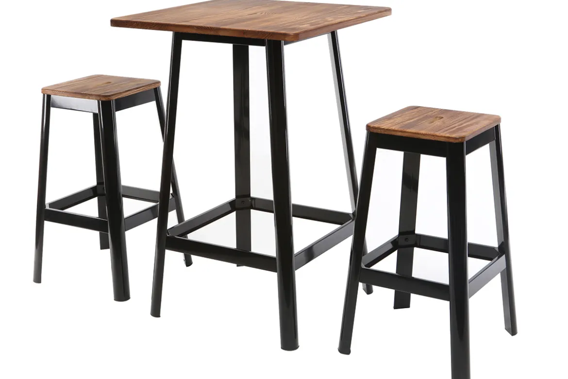 Table de bar design noire L70 cm JONES