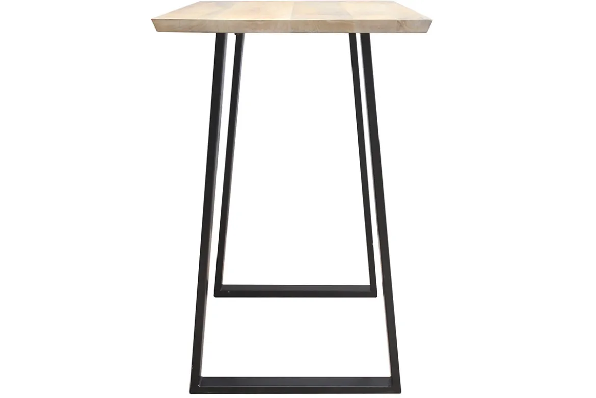 Table de bar en bois manguier massif et métal noir L120 cm VIJAY