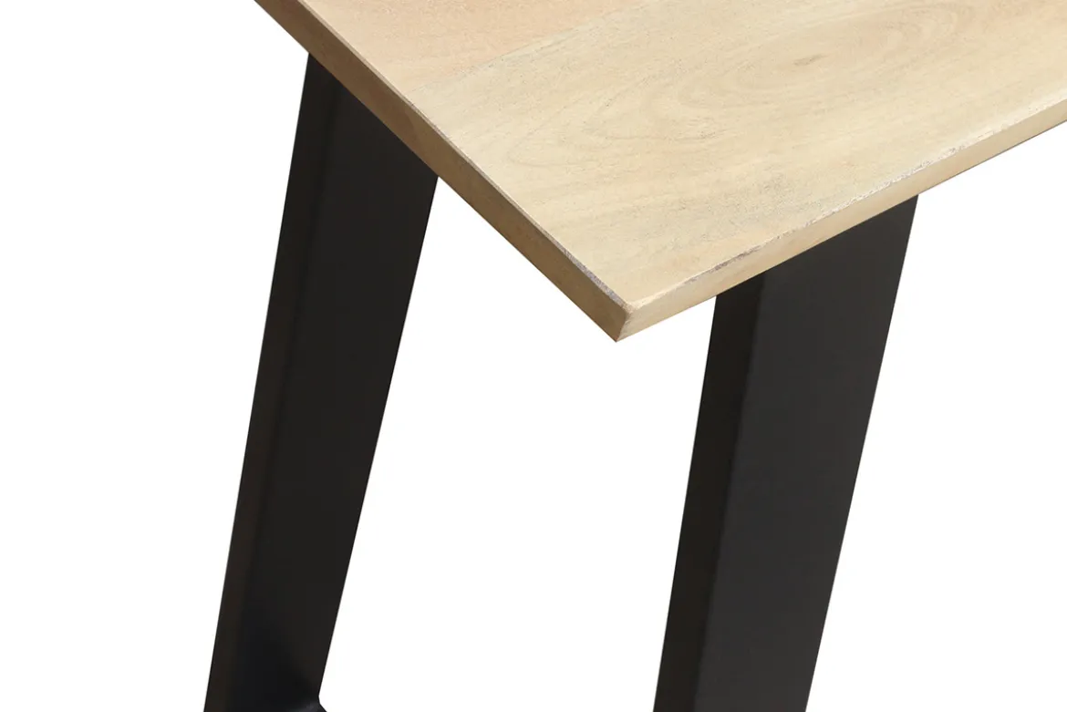 Table de bar en bois manguier massif et métal noir L120 cm VIJAY