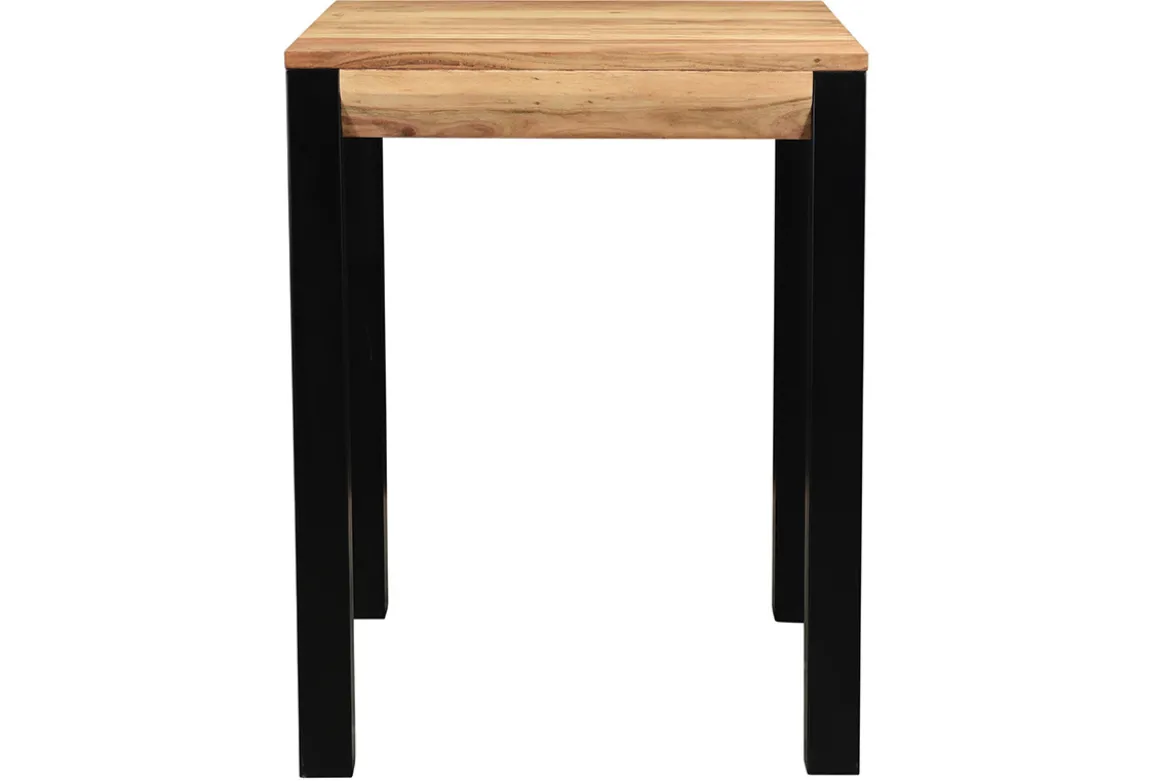 Table de bar extensible en bois massif et métal L80-135 cm TRAP