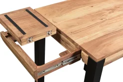 Table de bar extensible en bois massif et métal L80-135 cm TRAP