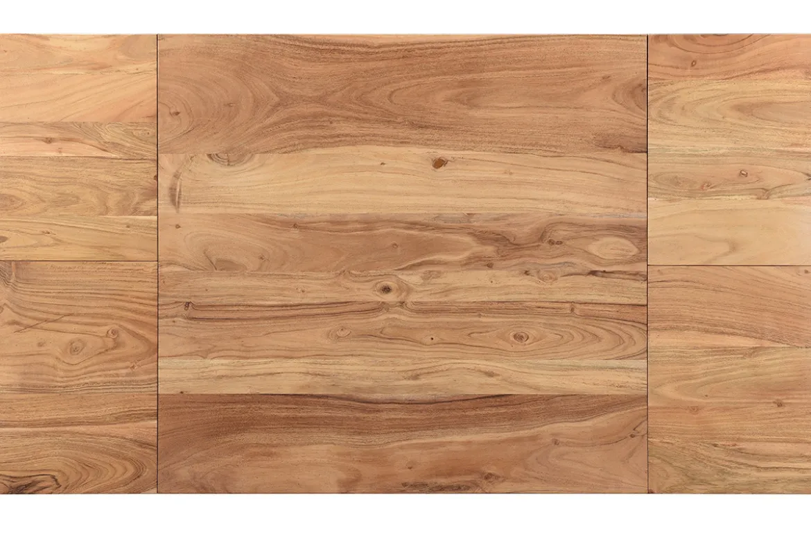 Table de bar extensible en bois massif et métal L80-135 cm TRAP