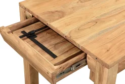 Table de bar haute extensible carrée en bois massif L80-135 cm BALTO