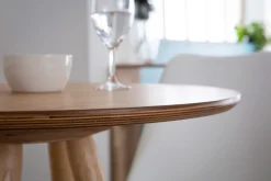 Table de bar ronde scandinave bois L60 cm NORDECO