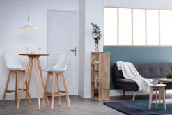 Table de bar ronde scandinave bois L60 cm NORDECO