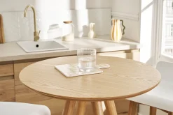 Table de bar ronde scandinave bois L60 cm NORDECO