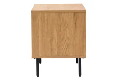 Table de chevet avec rangements 2 tiroirs finition bois clair chêne ARAGON