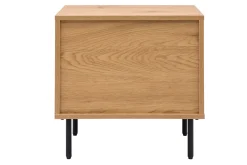 Table de chevet avec rangements 2 tiroirs finition bois clair chêne ARAGON