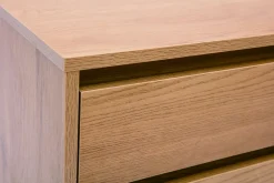 Table de chevet avec rangements 2 tiroirs finition bois clair chêne ARAGON