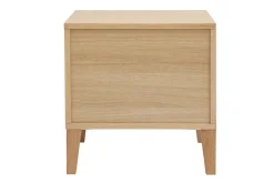 Table de chevet avec rangements 2 tiroirs scandinave bois clair chêne FREDDY