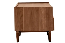 Table de chevet avec rangements finition bois foncé noyer SANAA