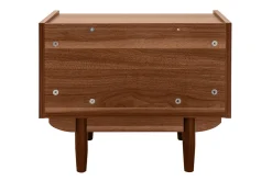 Table de chevet avec rangements finition bois foncé noyer SANAA