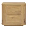 Table de chevet avec rangements 2 tiroirs finition bois clair chêne NEGAN