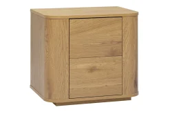 Table de chevet avec rangements 2 tiroirs finition bois clair chêne NEGAN