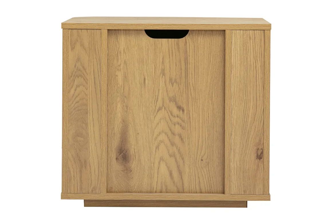 Table de chevet avec rangements 2 tiroirs finition bois clair chêne NEGAN