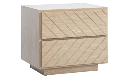 Table de chevet avec rangements 2 tiroirs finition bois chêne MATALA