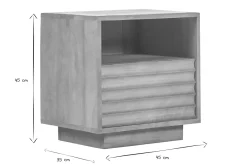 Table de chevet avec tiroir en bois manguier massif MATCHA