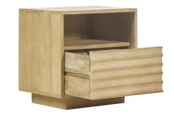 Table de chevet avec tiroir en bois manguier massif MATCHA