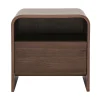 Table de chevet avec tiroir en bois foncé noyer KYLIA