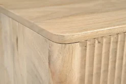 Table de chevet avec tiroir en bois clair manguier massif ALDA