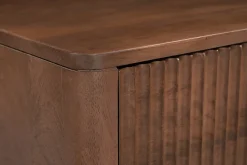 Table de chevet avec tiroir en bois foncé manguier massif ALDA