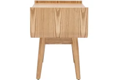 Table de chevet avec tiroir en bois clair frêne et cannage rotin ATHÈNE