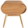 Table de chevet avec tiroir vintage bois clair BJORG
