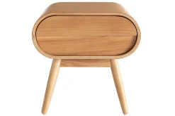 Table de chevet avec tiroir vintage bois clair BJORG