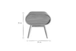 Table de chevet avec tiroir vintage bois clair BJORG