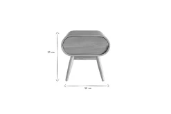 Table de chevet avec tiroir vintage bois clair (lot de 2) BJORG