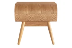 Table de chevet avec tiroir vintage bois clair (lot de 2) BJORG