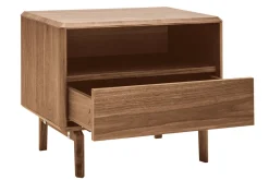 Table de chevet bois foncé noyer SUVA