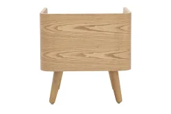 Table de chevet en bois clair frêne et cannage rotin ELSY