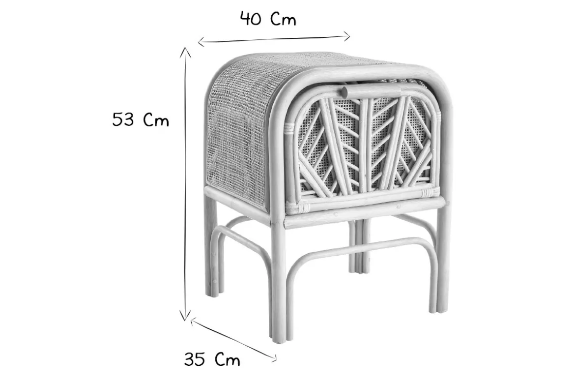 Table de chevet en rotin GALON